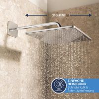 Vorschau: Grohe Precision SmartControl Duschsystem, eckig, Thermostat, Vitalio Rain Mono 310 Kopfbrause, chrom