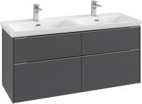 Vorschau: Villeroy&Boch Subway 3.0 Waschtischunterschrank 128cm für Doppelwaschtisch mit 4 Auszügen