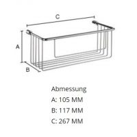 Vorschau: Smedbo Sideline Basic Seifenkorb gerade einfach, 26,7x10,5cm, chrom