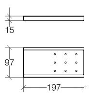 Vorschau: lineabeta SKUARA Schwammschale verwendbar mit Halter Minimum 20cm, edelstahl poliert