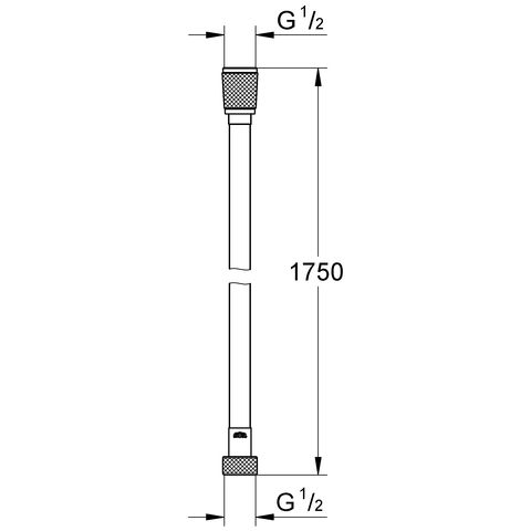 Grohe Silverflex Brauseschlauch 1,75m 1/2'' x 1/2'', hard graphite