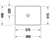 Vorschau: Duravit D-Neo Einbauwaschtisch rechteckig 60x44cm, mit WonderGliss, weiß 03586000791