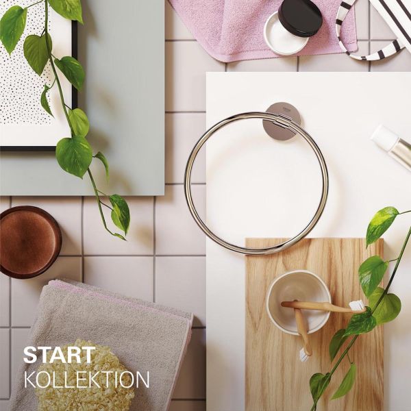 Grohe QuickFix Start Handtuchring, zum Kleben oder Bohren