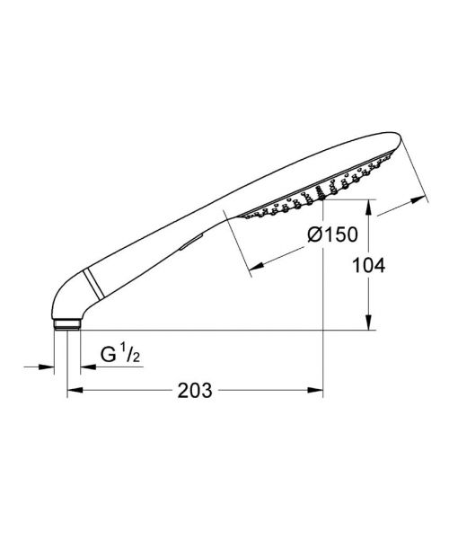 Grohe Rainshower Solo 150 Handbrause 2 Strahlarten, chrom