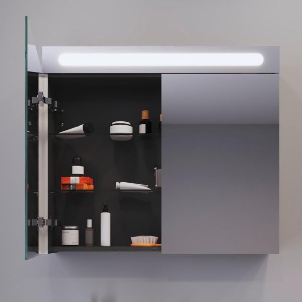 Duravit No.1 Badmöbel-Set 80cm mit Waschtisch, Spiegelschrank, 1 Auszug und Innenschublade