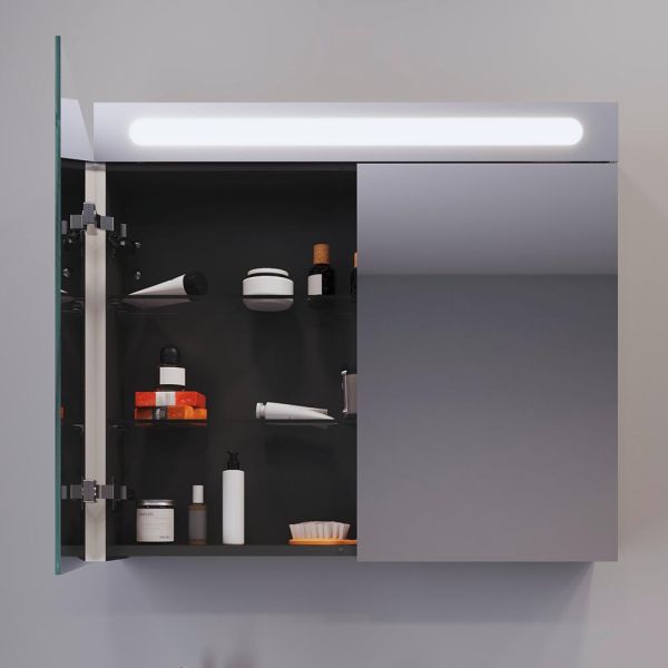 Duravit No.1 Spiegelschrank 80x70cm, mit LED-Beleuchtung und 2 Türen