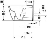 Vorschau: Duravit ME by Starck Stand-WC für Kombination, Tiefspüler, spülrandlos, weiß