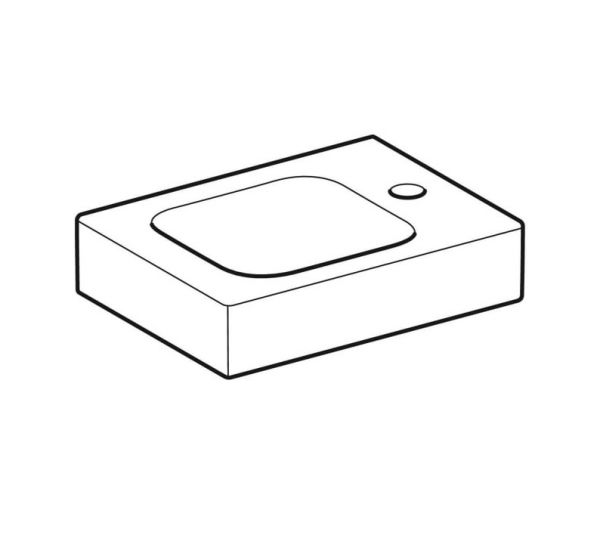 Geberit iCon Handwaschbecken mit 1 Hahnloch rechts, 13,5x28cm, weiß 124736000_2