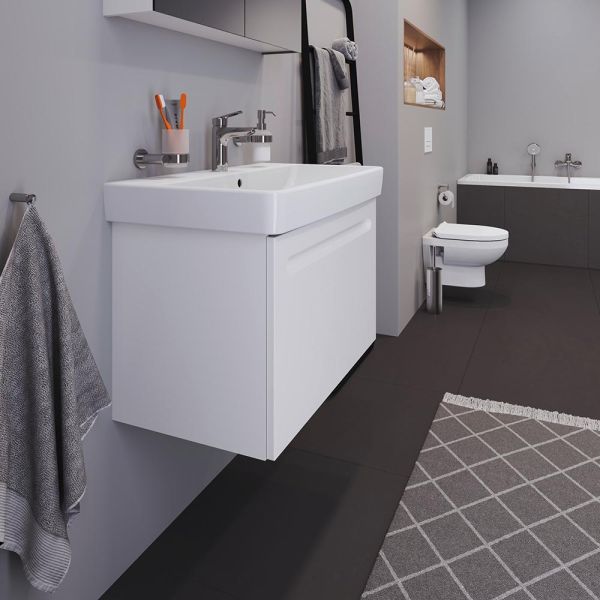 Duravit No.1 Waschtisch mit Unterschrank 74cm, 1 Auszug mit Innenschublade, weiß matt