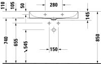 Vorschau: Duravit DuraSquare Waschtisch 80x47cm, ohne Überlauf, mit Wondergliss, mit nicht verschließbarem Ablaufventil, weiß 23538000791