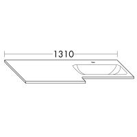 Vorschau: Burgbad Sys30 Badmöbel-Set 131cm mit Waschtisch rechts mit Verlängerung links 700 mm