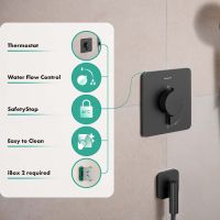 Vorschau: hansgrohe Ecostat Comfort Q Thermostat Unterputz 1 Funktion, brushed black chrome