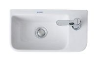 Vorschau: Duravit ME by Starck Handwaschbecken 40x22cm mit Hahnloch, ohne Überlauf, WonderGliss, weiß 07174000001