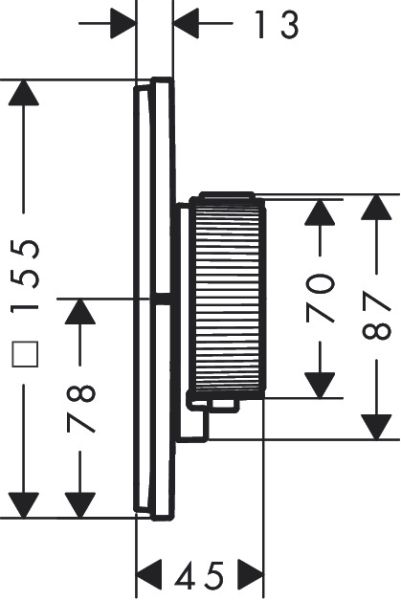 Axor ShowerSelect ID Thermostat Unterputz für 2 Verbraucher, eckig