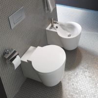 Vorschau: Duravit Starck 1 Wand-WC 57,5x41cm, rund, weiß 0210090064 2