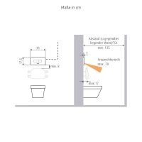 Vorschau: WimTec PROOF T6 XL Zweimengen WC-Betätigung 6V Batteriebetrieb, edelstahl