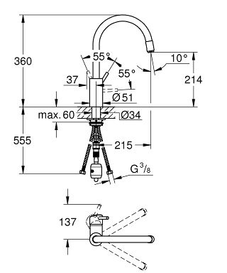 Grohe Concetto Einhand-Spültischbatterie