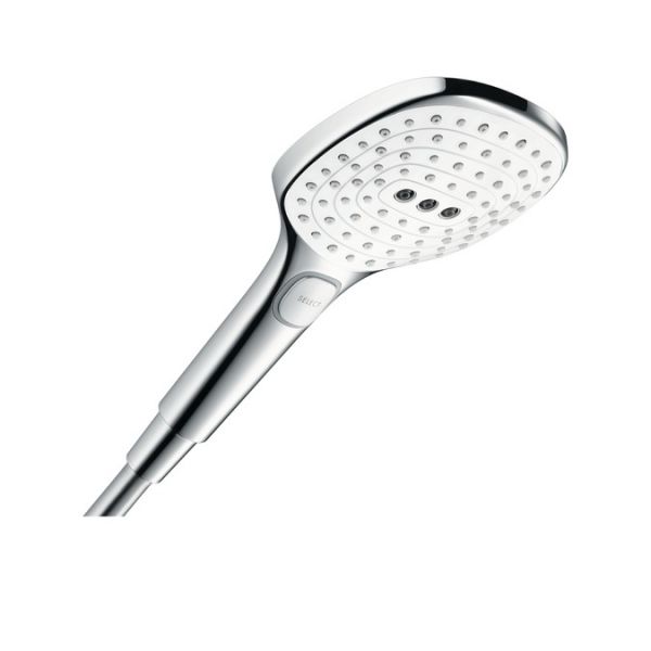 Hansgrohe Raindance Select E Handbrause 120 3jet, EcoSmart 9 l/min, weiß/chrom