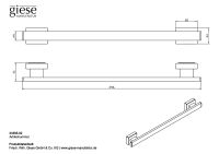 Vorschau: Giese Handtuchhalter mit Magnetbefestigung für Heizkörper 496mm, chrom