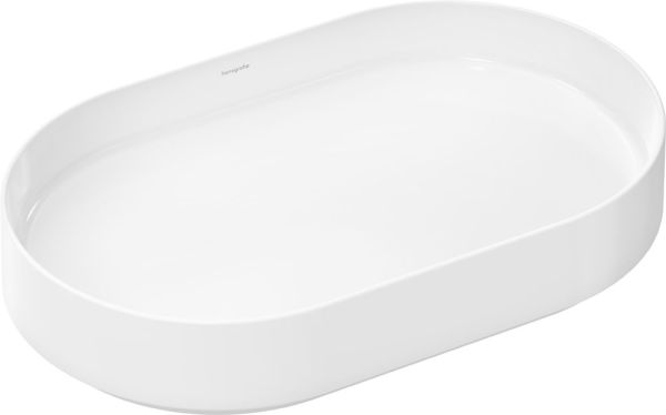 hansgrohe Xuniva Evo U Aufsatzwaschtisch oval 64x40cm mit Ablaufventil, SmartClean & HygieneEffect, weiß 63009450