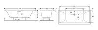 Vorschau: Geberit Renova Plan Rechteck-Badewanne Duo 180x80x42cm, weiß 554307011_0