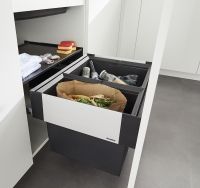 Vorschau: Blanco Subline 500-U Silgranit-Spüle mit Linus-S Küchenarmatur & Abfallsystem, vulkangrau 527353+526958+526203