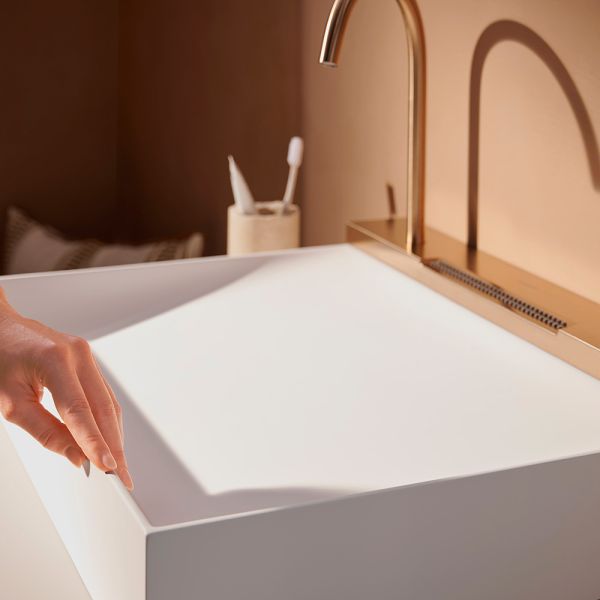 hansgrohe Avalegra AquaUnit Waschbecken 58x48cm, ohne Ablage mit Armatur in brushed bronze