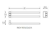 Vorschau: Cosmic Project Handtuchstange 2-armig, schwenkbar, 41cm, chrom