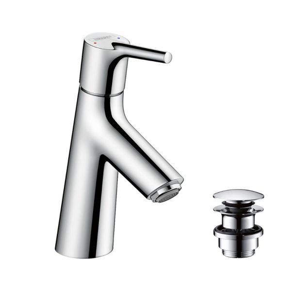 Hansgrohe Talis S Einhebel-Waschtischmischer 80 mit Push-Open Ablaufgarnitur, chrom 72011000
