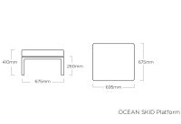 Vorschau: KETTLER OCEAN SKID PLATFORM Sessel mit Hocker 1,40m, anthrazit matt/ brisa