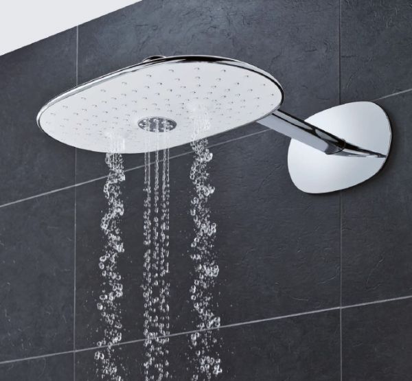 Grohe Rainshower System SmartControl 360 Duo Duschsystem, wassersparend, chrom/moon white