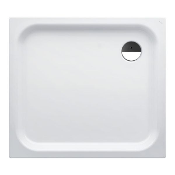 Laufen Platina Duschwanne 100x90cm flach 6,5cm, rechteckig, Stahl emailliert, weiß H2150310000401