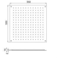 Vorschau: Steinberg Serie 390 Relax Rain Regenpaneel 550x550mm, für Deckeneinbau 390 6512S