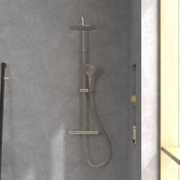 Vorschau: Villeroy&Boch Verve Showers Duschsystem mit 3 Strahlarten TVS10900500064 nickel gebürstet 