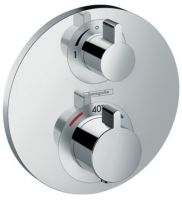 Vorschau: Hansgrohe Ecostat S Thermostat Unterputz für 2 Verbraucher polished chrom 1575800