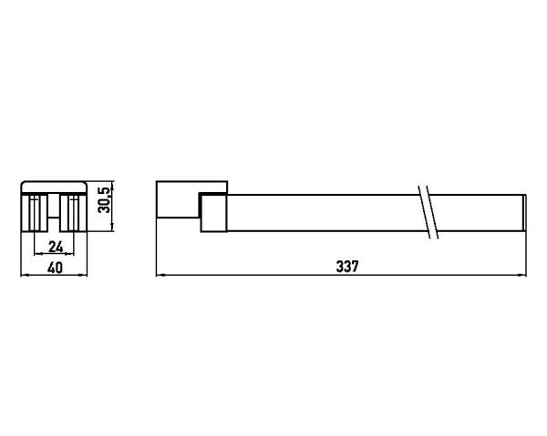 emco loft Handtuchhalter 33cm, zweiarmig, schwenkbar, gold poliert