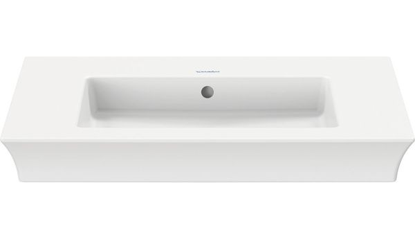 Duravit White Tulip Waschtisch 75x49cm, ohne Hahnloch, mit Überlauf, Ablaufventil, WonderGliss, weiß 23637500601