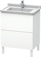 Duravit L-Cube Waschtischunterschrank bodenstehend 67x47cm mit 2 Schubladen für Starck 030470 weiß matt LC660801818