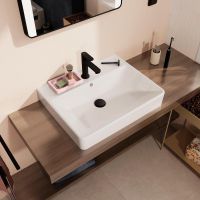 hansgrohe Xanuia Q Aufsatzwaschtisch 60x48cm mit Hahnloch weiß 60243450 hansgrohe Xanuia Q Aufsatzwaschtisch 60x48cm mit Hahnloch weiß 60243450