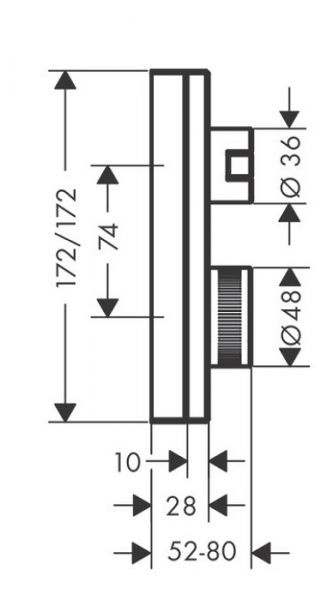 Axor Edge Thermostat Unterputz mit Ab- und Umstellventil - Diamantschliff