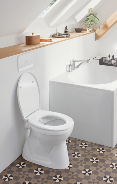 Villeroy&Boch O.Novo Stand-Flachspül-WC, spülrandlos mit DirectFlush, 36x52,5cm