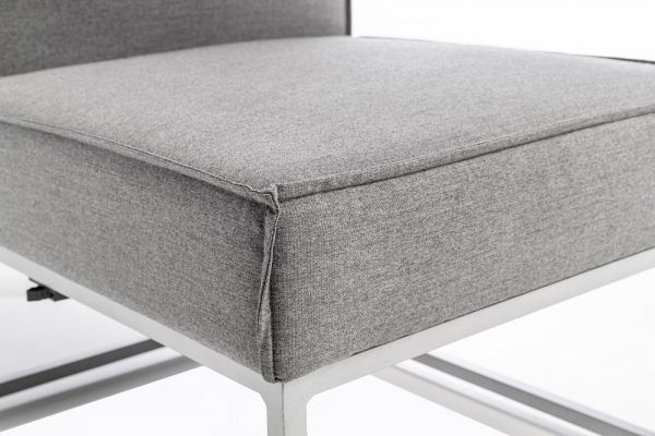 KETTLER MODENA MODULAR Casual Dining Lounge-Ecksofa 5er SET Sunbrella®, silber/flanelle