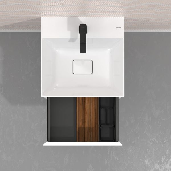 Hansgrohe IntraStoris Schubkasteninneinteilung Modul 14x32cm, nussbaum dunkel