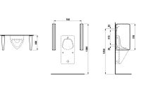 Vorschau: Laufen Cinto Urinal-Trennwand, weiß_1