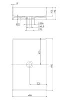 Vorschau: Steinberg Serie 440 Aufsatzschale 60x40cm eckig aus Mineo Stone, weiß matt