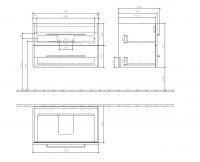 Vorschau: Villeroy&Boch Avento Waschtischunterschrank mit 2 Auszügen, Breite 78cm, Technische Beschreibung
