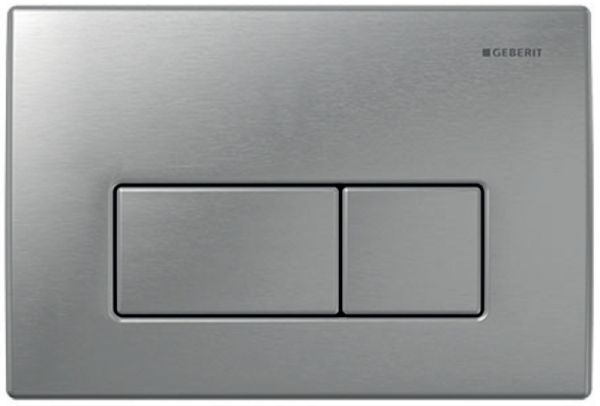 Geberit Kappa50 Betätigungsplatte für 2-Mengen-Spülung, edelstahl gebürstet