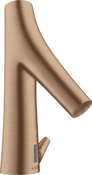 Axor Starck Organic Elektronik-Waschtischmischer m.Temperaturregulierung, m.Netzanschluss brushed red gold 12173310