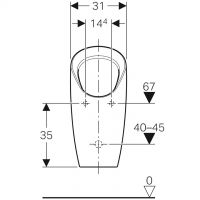 Vorschau: Geberit Urinal Preda, wasserlos, weiß