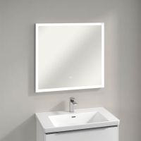 Villeroy&Boch Subway 3.0 LED-Spiegel, mit Sensordimmer, 80x75cm, weiß matt A4638000